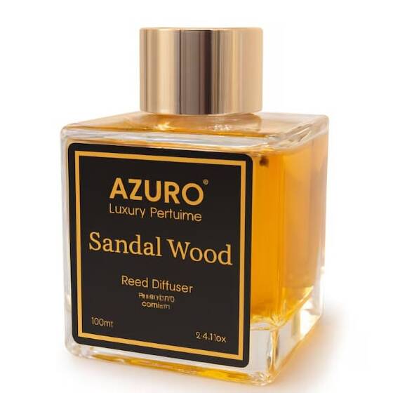Odorizant camera Azuro Sandal Wood, difuzor cu betisoare, 100 ml - - Roveli