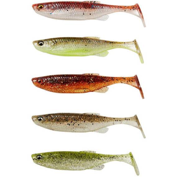 Shad Savage Gear Fat T-Tail Minnow Clear Water Mix 9cm/7gr (5buc/pachet) - - Roveli