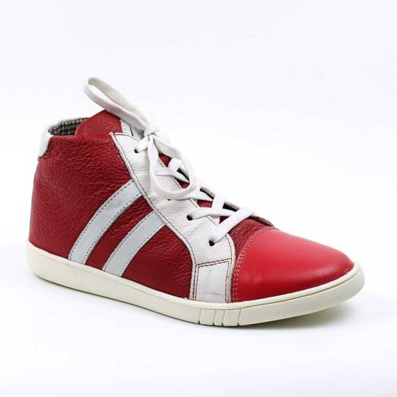 ​Ghete sport, de dama , captusite, din piele naturala  3197-ROSU/ALB/D, Marime (12): 39** - - Roveli