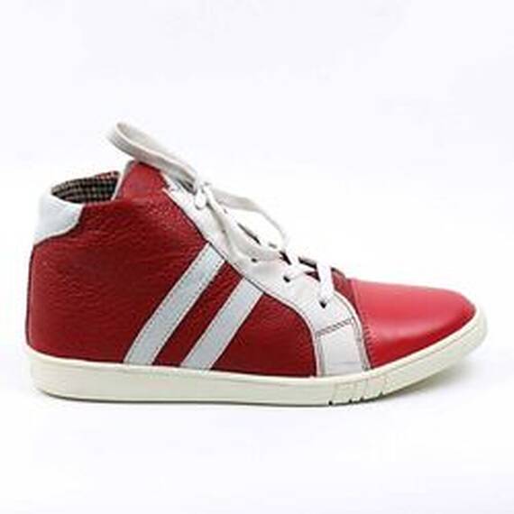 ​Ghete sport, de dama , captusite, din piele naturala  3197-ROSU/ALB/D, Marime (12): 39** - 3- Roveli