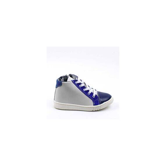 Ghete sport pentru copii , captusite , din piele naturala 3197-ALB/BLEU/1, Marime (12): 24 - 3- Roveli