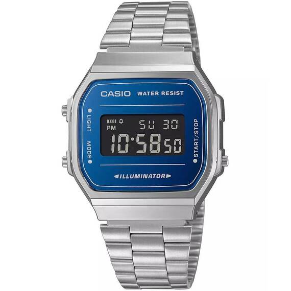Ceas Casio A168WEM-2BEF Vintage - Digital, Albastru | Barbati - - Roveli