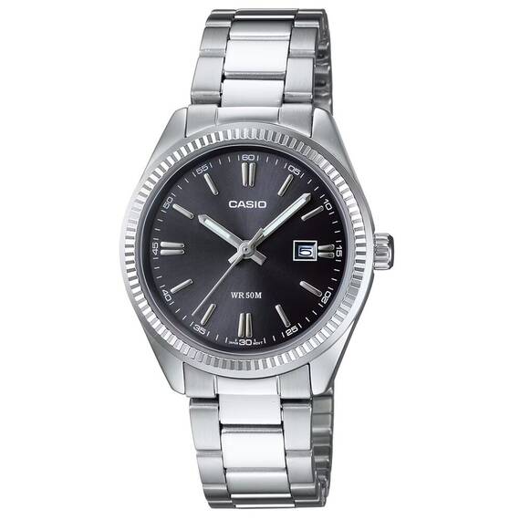 Ceas de dama Casio LTP-1302PD-1A1VEG analog afisaj data bratara otel - - Roveli