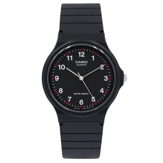 Ceas barbatesc Casio MQ-24-1BLLEG clasic negru cu bratara din rasina si afisaj analog - - Roveli