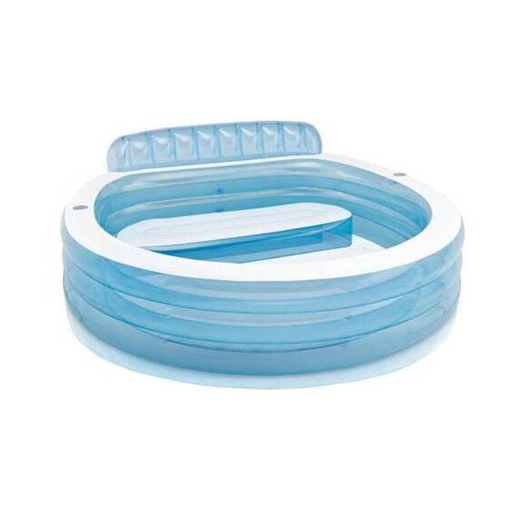 ​Piscina gonflabila, material vinil, 224 x 216 x 76 cm, capacitate umplere piscina 640 l, forma rotunda, culoare albastru - - Roveli