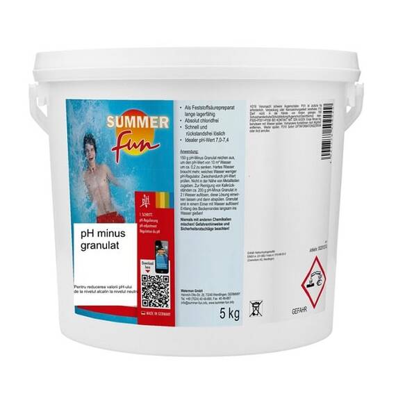 ​PH minus granulat, utilizat pentru scaderea pH-ului apei din piscina, 5 kg - - Roveli