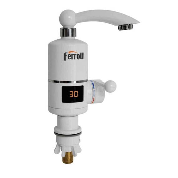 Robinet electric pentru incalzit apa, digital, posibilitatea reglarii apei, pentru lavoar, 3 kW - - Roveli