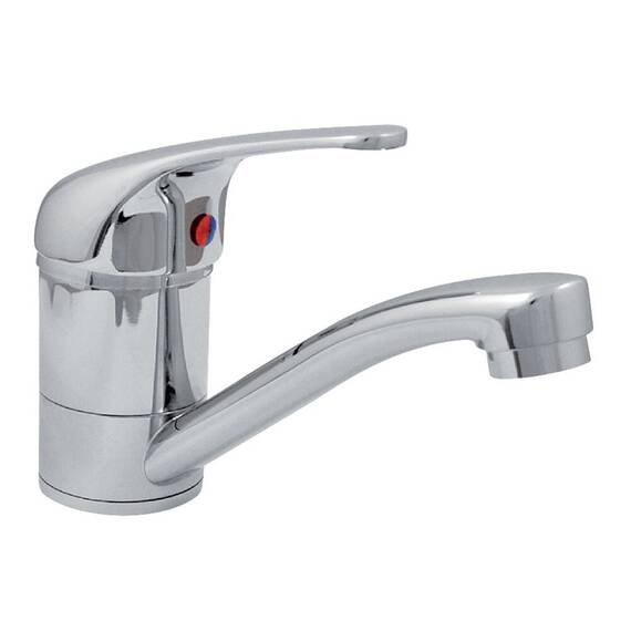 Baterie baie pentru lavoar DacEnergy©, material alama, montaj stativ, monocomanda, cartus ceramic 40 mm, maner plin, finisaj cromat - - Roveli