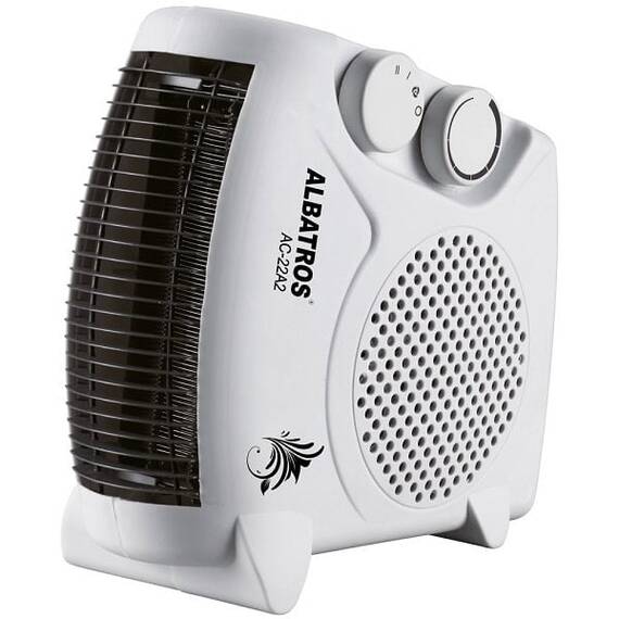 Aeroterma electrica, putere 2 kW, 2 trepte, termostat reglabil, protectie supraincalzire, LED indicator de functionare, culoare alb - - Roveli