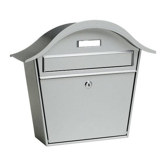 ​Cutie postala DacEnergy©, realizata din tabla de otel, incuietoare cu 2 chei, interior/exterior, 35.7 x 13.5 x 39 cm, argintiu - - Roveli