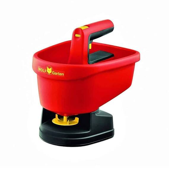 ​Dispozitiv imprastiere seminte si fertilizant, realizat din PVC, electric, latimea de imprastiere 43 cm, 2 L, rosu - - Roveli