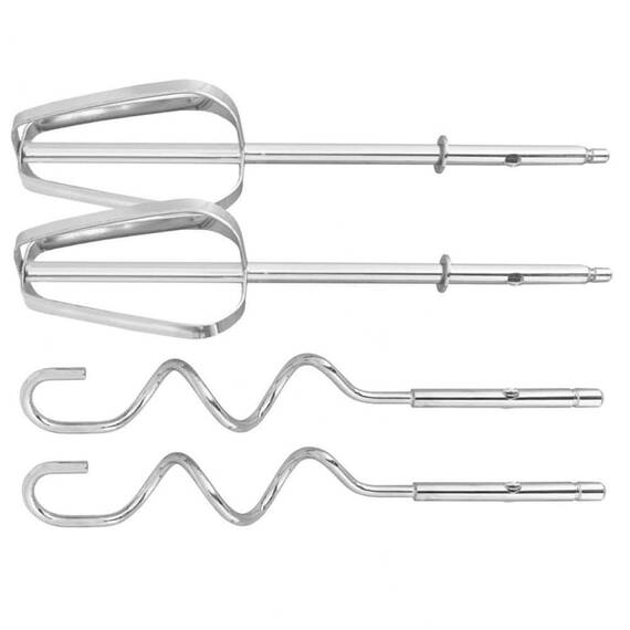 Mixer de mana, 500 W, 5 trepte de viteza, functie Turbo, carlige framantare, tel amestecare, negru si gri - 2- Roveli