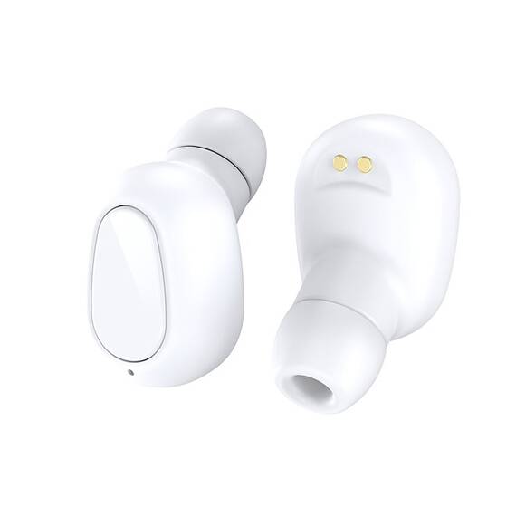 Casti Wireless DacEnergy©, Bluetooth 5.0, display LED inteligent, rezistente la apa IPX7, microfon incorporat, activare vocala Siri, culoare alb - 2- Roveli