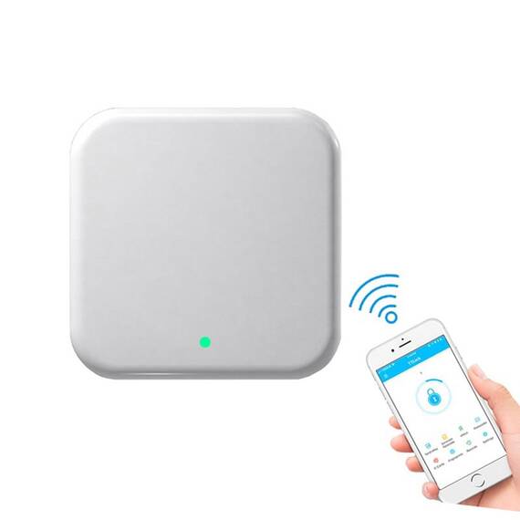 Hub gateway inteligent DacEnergy©, Bluetooth 4.0, Wireless 2.4G, aplicatia TTlock, culoare alb - 2- Roveli