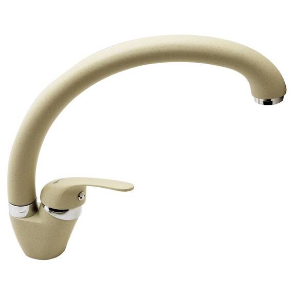 Chiuveta bucatarie compozit pyragranite DacEnergy©, cuva stanga / dreapta, dimensiuni 78x46 cm + baterie DacEnergy©, culoarea crem - 2- Roveli