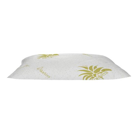 Perna, realizata din microfibra, umplutura din puf siliconic, cu aloe vera, efect antimicrobian si antialergic, alba, 50 x 70 cm - 2- Roveli