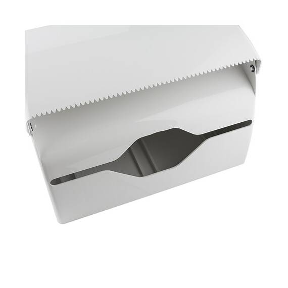 Dispenser prosoape hartie Z sau rola DacEnergy©, realizat din ABS, se inchide cu cheie, 400 servetele sau o rola de maxim 100 metri, alb - - Roveli