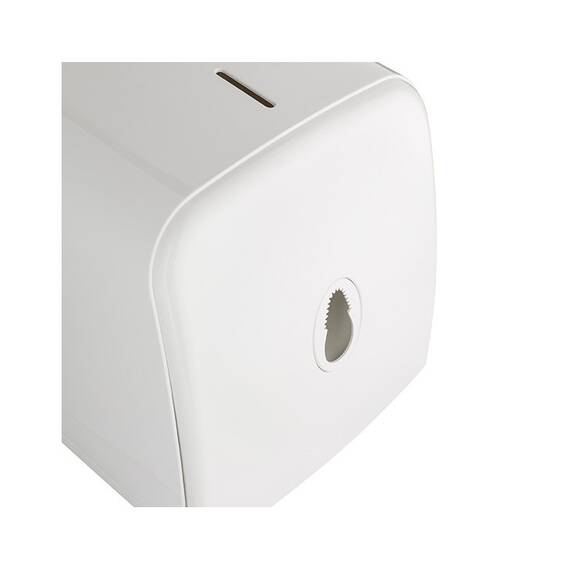 Dispenser prosop hartie rola DacEnergy©, realizat din ABS, 1 rola de prosop de hartie cu diametru de 22 cm, alb - - Roveli