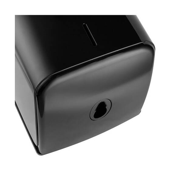 Dispenser prosop hartie rola DacEnergy©, realizat din ABS, 1 rola de prosop de hartie cu diametru de 22 cm, negru - - Roveli
