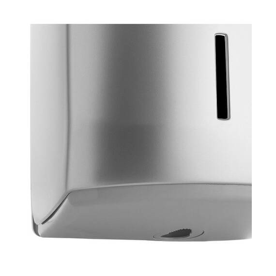Dispenser prosop hartie rola DacEnergy©, realizat din ABS, 1 rola de prosop de hartie cu diametru de 22 cm, argintiu, 32x22,2x22,2 cm - - Roveli