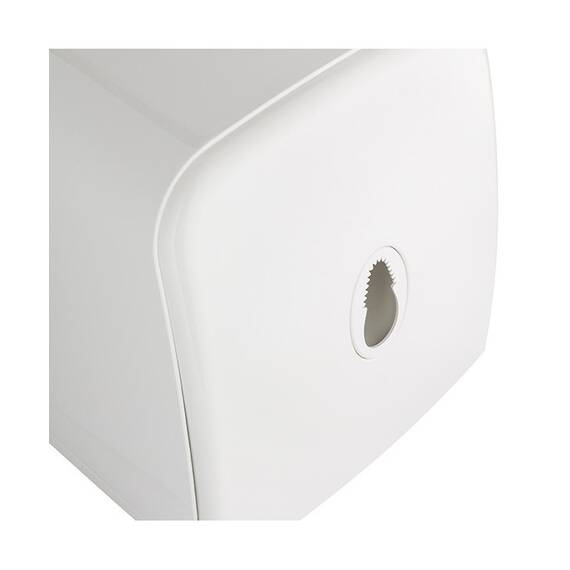 Dispenser prosop hartie rola DacEnergy©, realizat din ABS, 1 rola de prosop de hartie cu diametru de 14 cm, alb, 29x14x14,3 cm - - Roveli