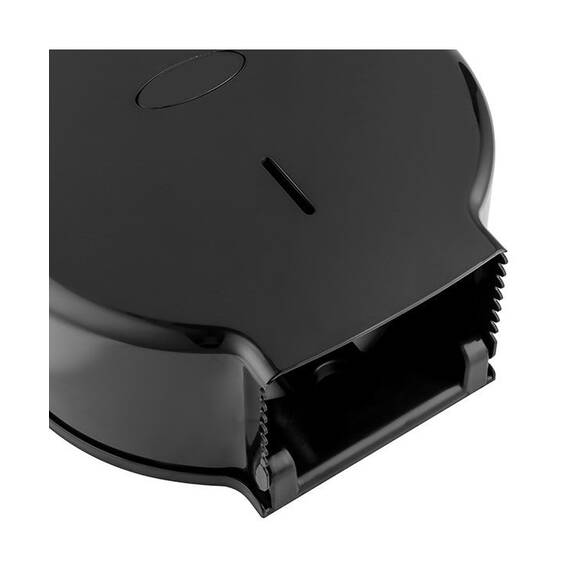 Dispenser hartie igienica DacEnergy©, realizat din ABS, pentru rola cu diametrul maxim de 24 cm, capacitatea o rola de hartie, negru, 28x27,5x12 cm - - Roveli