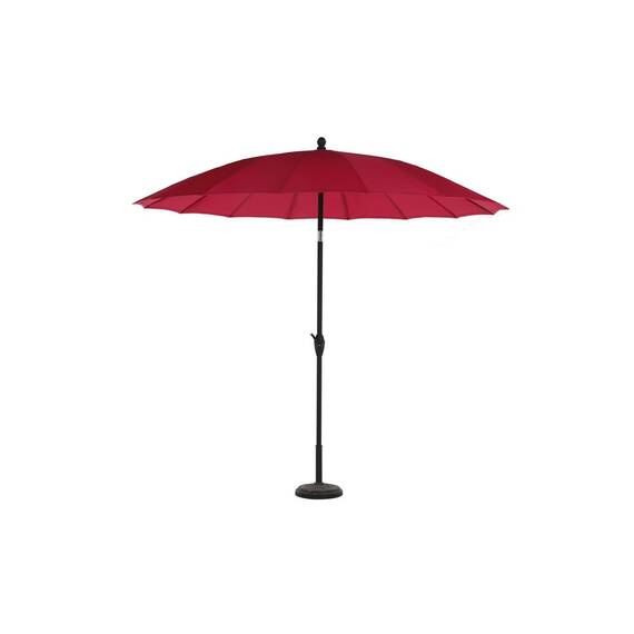 Umbrela soare DacEnergy©, suport fabricat din otel, forma rotunda, diametru 270 cm, inaltime 245 cm, culoare rosu - - Roveli