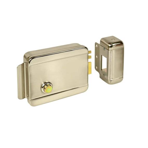 Yala electromagnetica DacEnergy©, material nichel satinat si alama, deschidere stanga, dimensiuni 125, 5 x 101 x 39 mm - - Roveli