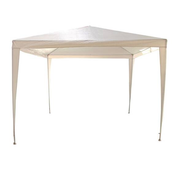 Pavilion gradina DacEnergy©, forma patrata, scheletul este fabricat din otel, polietilena de 100 g/m², culoare alba, 3 x 3 m - - Roveli