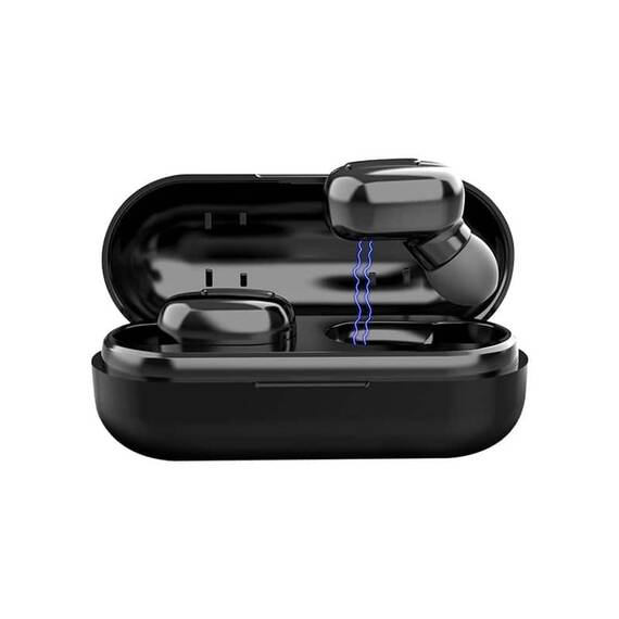 Casti Wireless DacEnergy©, Bluetooth 5.0, pairing automat, sunet Hi-Fi, reducere inteligenta a zgomotului, control buton multifunctional, microfon incorporat, IPX6 Impermeabil, culoare negru - 3- Roveli
