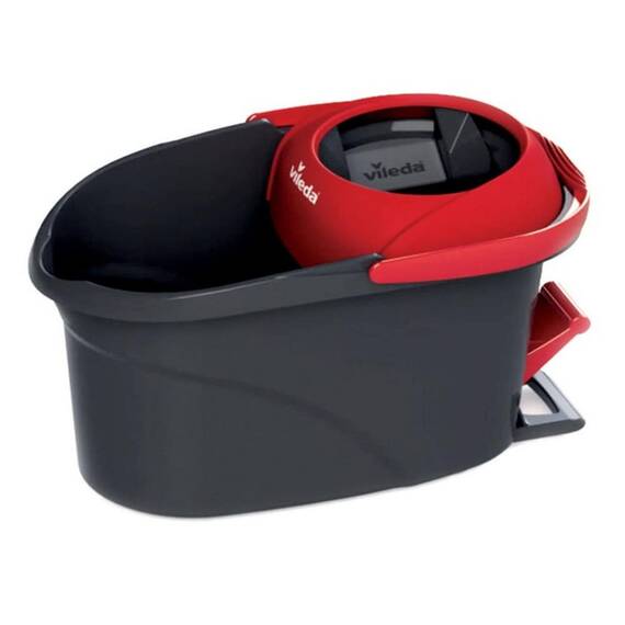 Mop rotativ microfibra cu coada telescopica si galeata cu separator, pedala cu sistem de stoarcere, din microfibre, H130 cm - 3- Roveli