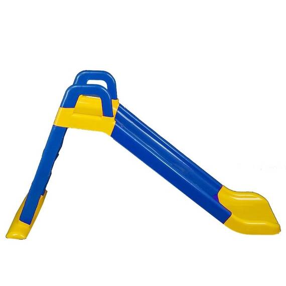 Tobogan pentru copii  DacEnergy©, din plastic, cu manere, 140 x 68 x 82 cm, galben si albastru - - Roveli