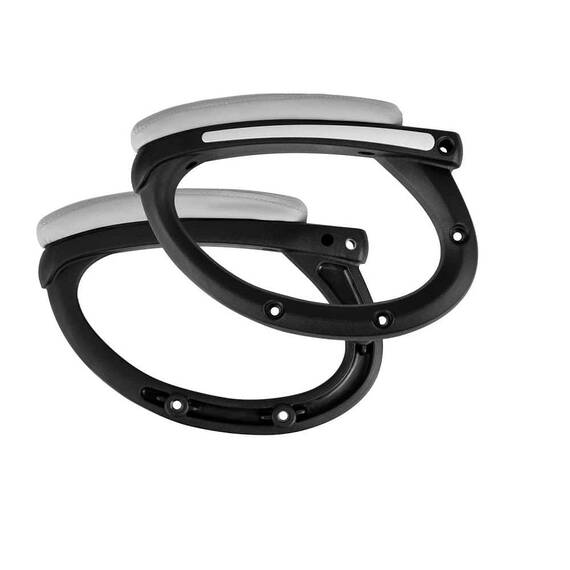 Set 2 cotiere pentru scaun de birou DacEnergy©, material rezistent, 8 dopuri de mascare, gri - - Roveli