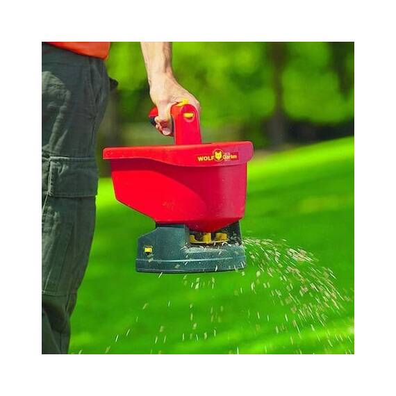 ​Dispozitiv imprastiere seminte si fertilizant, realizat din PVC, electric, latimea de imprastiere 43 cm, 2 L, rosu - 2- Roveli