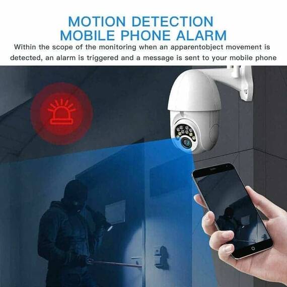 Camera inteligenta Wifi DacEnergy©, FULL HD 1080P, 4X zoom, rotire din aplicatie, comunicare bidirectionala, vedere nocturna, detectie miscare, suport ONVIF, leduri lumina, culoare alb - 5- Roveli
