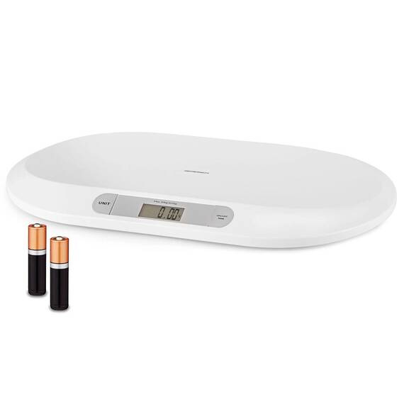 Cantar electronic pentru copii , structura stabila, forma ergonomica, ecran LCD mare, cu baterii, alb - 3- Roveli