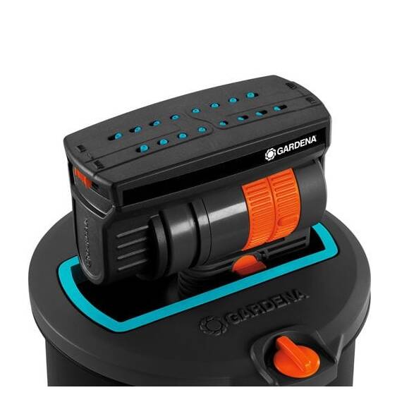 ​Aspersor, oscilant, raza de actiune 2-15 m, cu filtru de impuritati integrat, aria de udare reglabila de la 2–140 mp, debit reglabil - 3- Roveli
