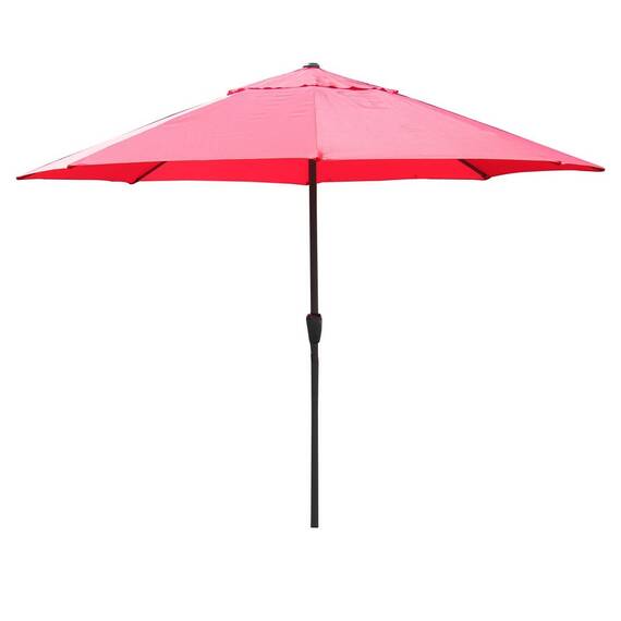 Umbrela soare DacEnergy©, structura metal, material poliester, forma rotunda, diametru 300 cm, culoare rosu - - Roveli