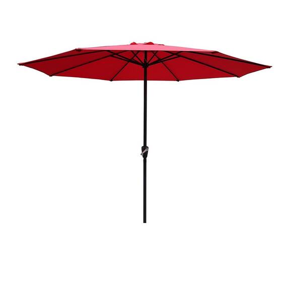 Umbrela soare DacEnergy©, structura metal, material poliester, forma rotunda, diametru 300 cm, culoare rosu - 2- Roveli