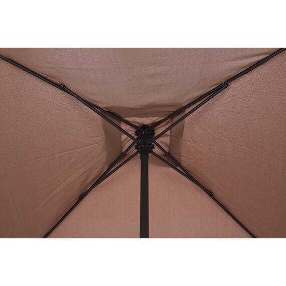 Umbrela soare DacEnergy©, suport fabricat din aluminiu, spitele din otel, forma patrata, dimensiuni 200 x 200 cm, culoare maro - 2- Roveli
