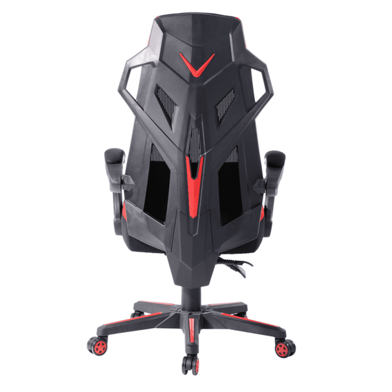 Scaun gaming DacEnergy, rotativ, regabil pe inaltime, tapitat din PVC, culoare negru/rosu - 3- Roveli