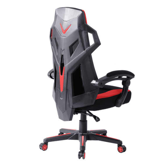 Scaun gaming DacEnergy, rotativ, regabil pe inaltime, tapitat din PVC, culoare negru/rosu - 4- Roveli