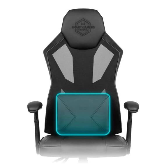 Scaun gaming DacEnergy©, husa din piele ecologica, baza cu cinci picioare, roti cauciucate, mecanism multi-bloc, reglarea inaltimii, negru - 5- Roveli