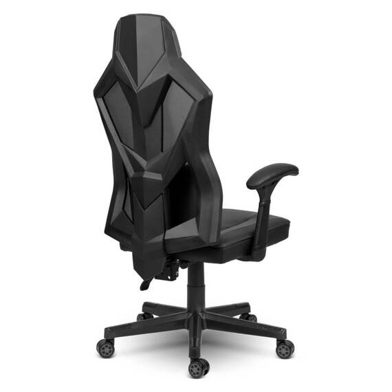 Scaun gaming DacEnergy©, husa din piele ecologica, baza cu cinci picioare, roti cauciucate, mecanism multi-bloc, reglarea inaltimii, negru - 9- Roveli