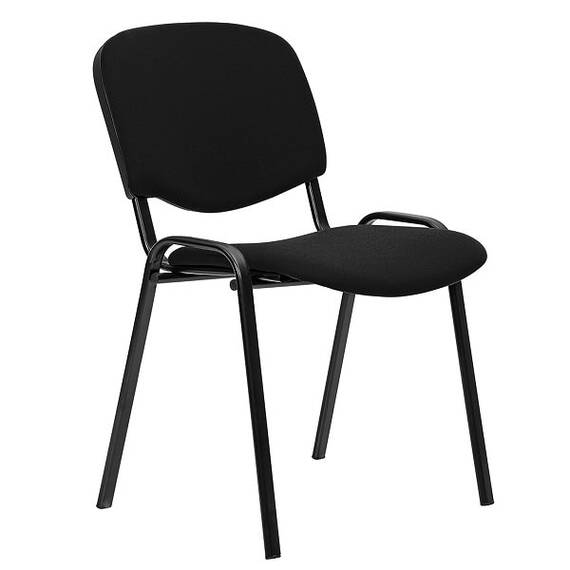Scaun DacEnergy©, fix, dimensiune 84x53x53 cm, structura din otel, tapiterie din stofa, culoare negru - - Roveli