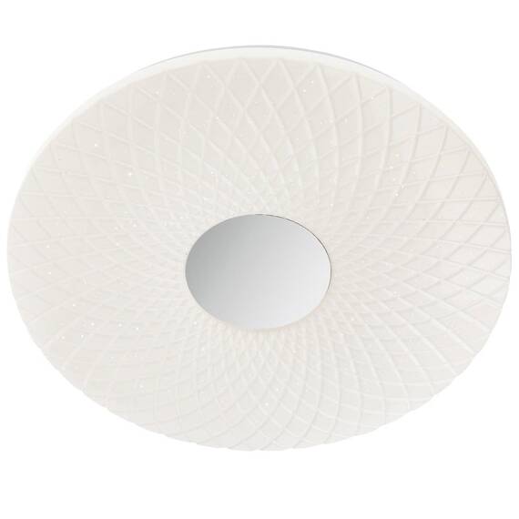 Plafoniera LED Smarter, structura din metal, dispersor din acril, efect de sclipire, 24W, alba - - Roveli