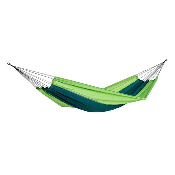 Hamac DacEnergy©, fabricat din poliester, ultrausor, 220 x 140 cm, verde - - Roveli