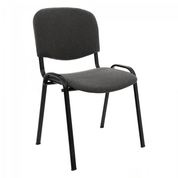 Scaun DacEnergy©, fix, dimensiune 84x53x53 cm, structura din otel, tapiterie din stofa, culoare gri inchis - - Roveli