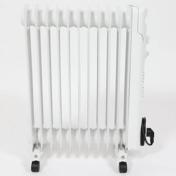 Radiator electric cu ulei, putere 2500 W, 3 trepte, 11 elementi, termostat reglabil, roti pentru deplasare, 580 x 125 x 486 mm, alb - 2- Roveli