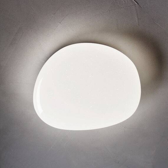 Plafoniera LED Smarter, realizat din metal, dispersor din acril alb, efect de sclipire, 36W, 2500lm, lumina neutra, alba - 2- Roveli